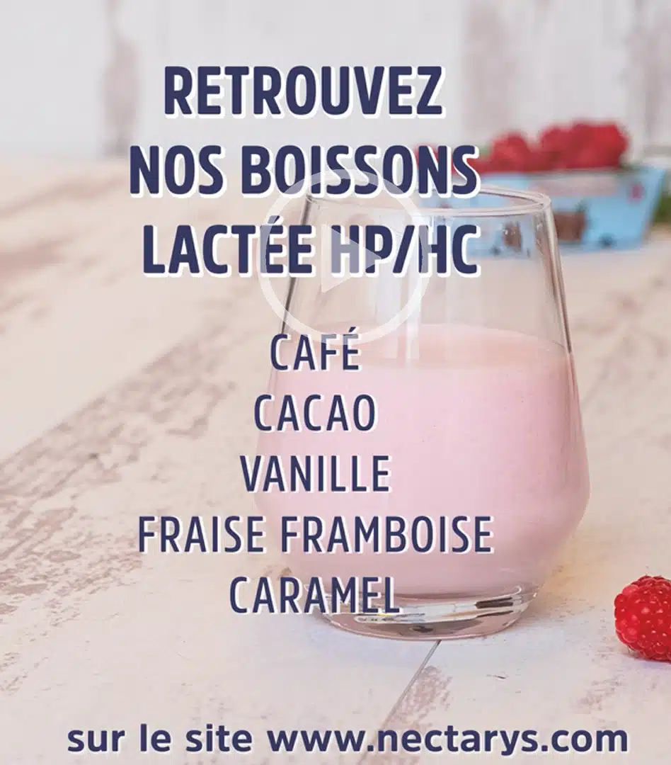 Découvrez la boisson lactée Fraise Framboise : une pause gourmande, enrichie en protéines et en calories.